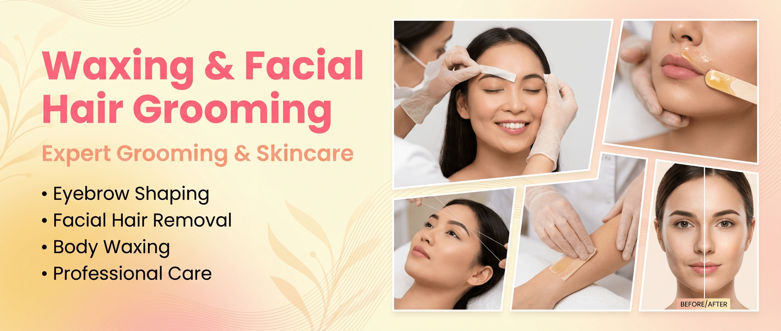 Waxing Salon Banner Multiple Images